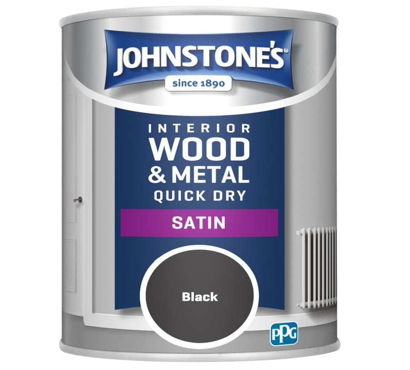 Johnstone's Quick Dry Satin 750ml Black