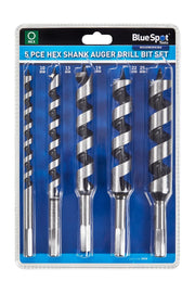 Blue Spot Tools 5 PCE Hex Shank Auger Drill Bit Set