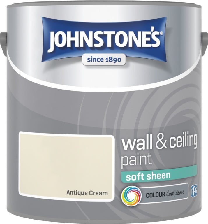 Johnstone's Wall & Ceiling Soft Sheen 2.5L Antique Cream