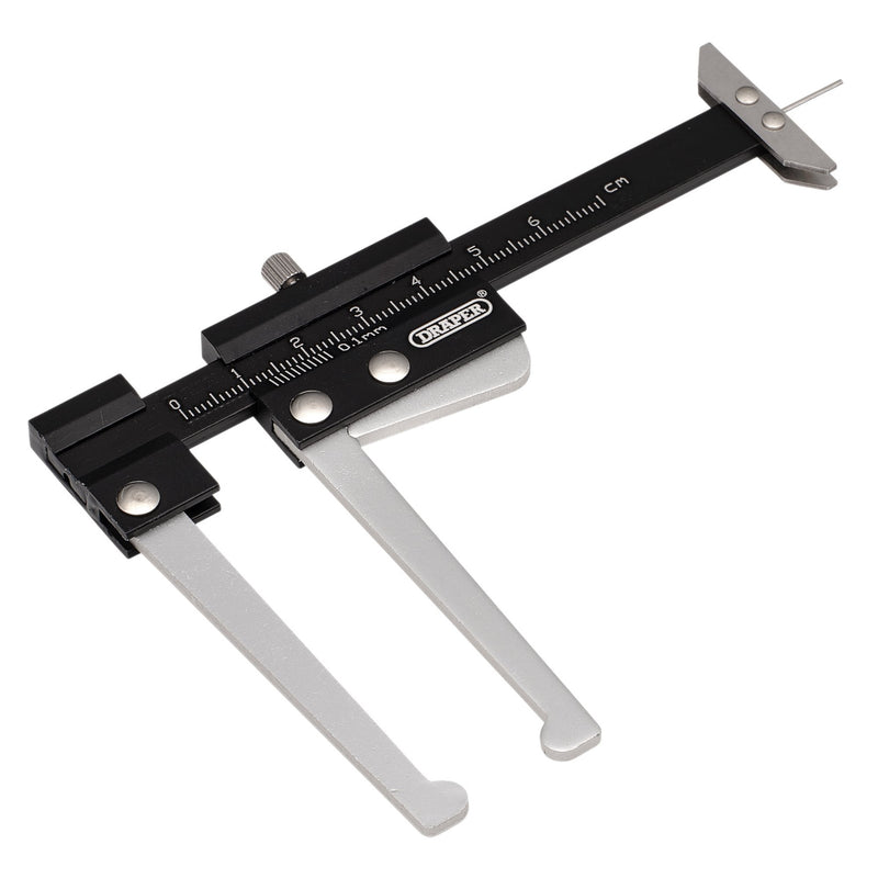Draper 20219 Brake Disc Caliper with Tread Depth Gauge, 0-60mm