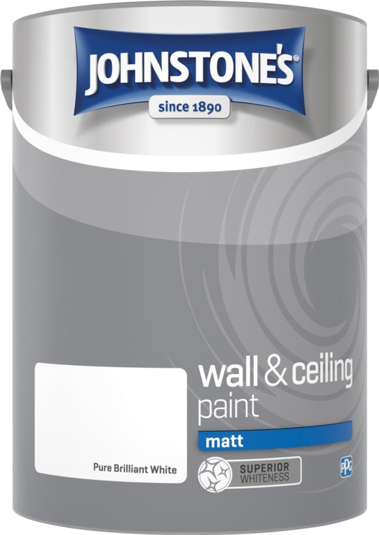 Johnstone's Wall & Ceiling Matt - Brilliant White 5L