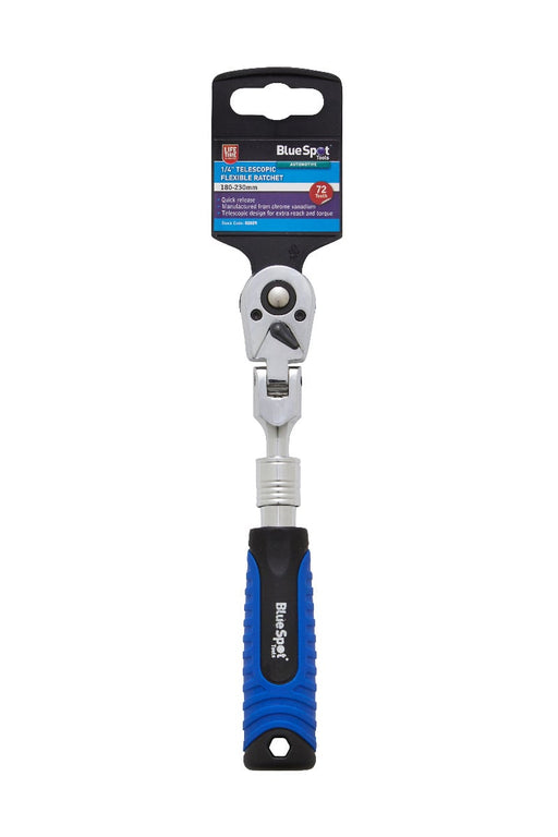 Blue Spot Tools 1/4" Telescopic Flexible Ratchet (180-230mm) (72 Teeth)