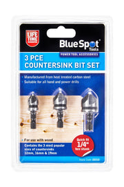 Blue Spot Tools 3 PCE 6mm (1/4") Hex Shank Countersink Bit Set