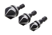 Blue Spot Tools 3 PCE 6mm (1/4") Hex Shank Countersink Bit Set