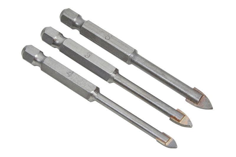 Blue Spot Tools 3 PCE Tile & Glass Drills Hex