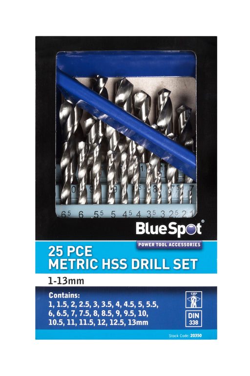 Blue Spot Tools 25 PCE Metric HSS Drill Set (1-13mm)