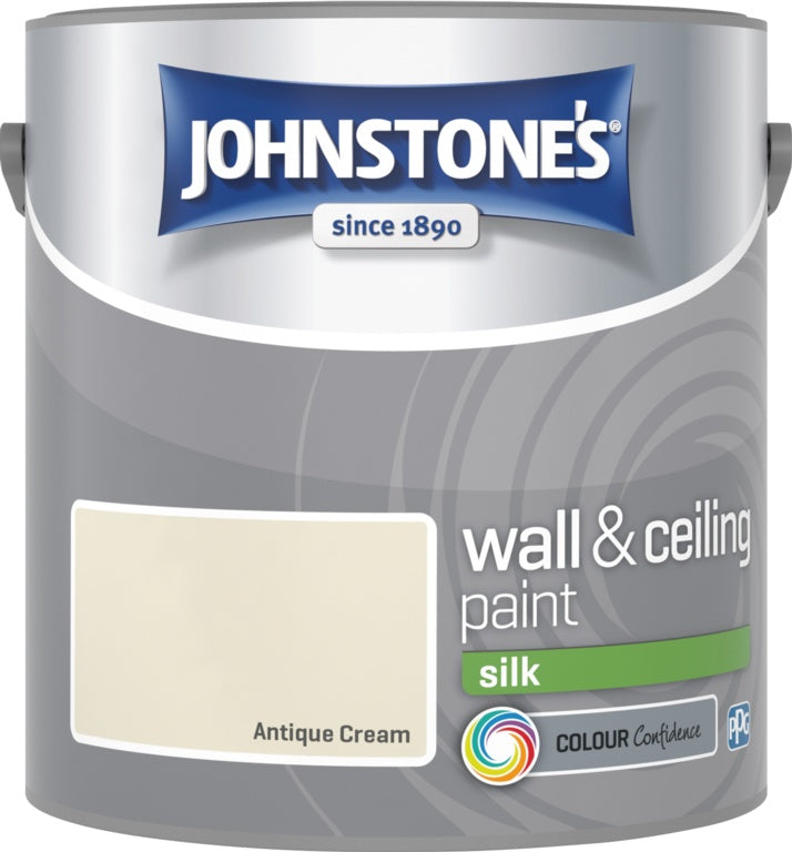 Johnstone's Wall & Ceiling Silk 2.5L Antique Cream