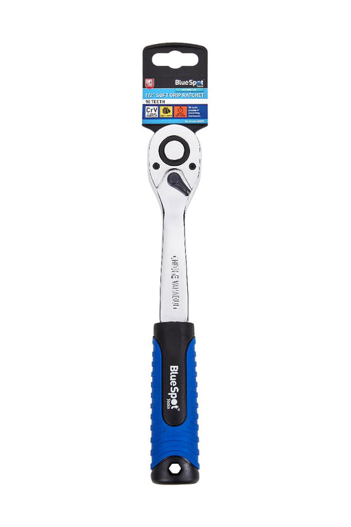 Blue Spot Tools 1/2" Soft Grip Ratchet (90 Teeth)
