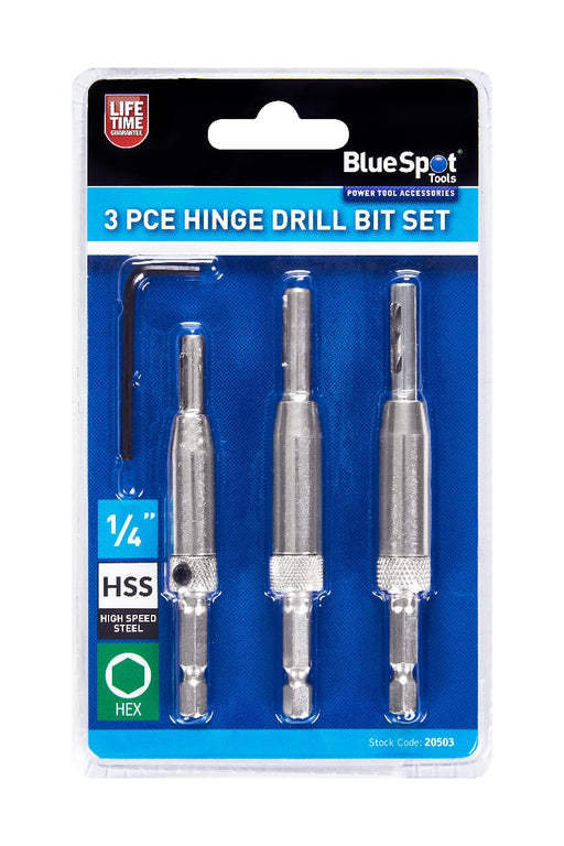 Blue Spot Tools 3 PCE Hinge Drill Bit Set