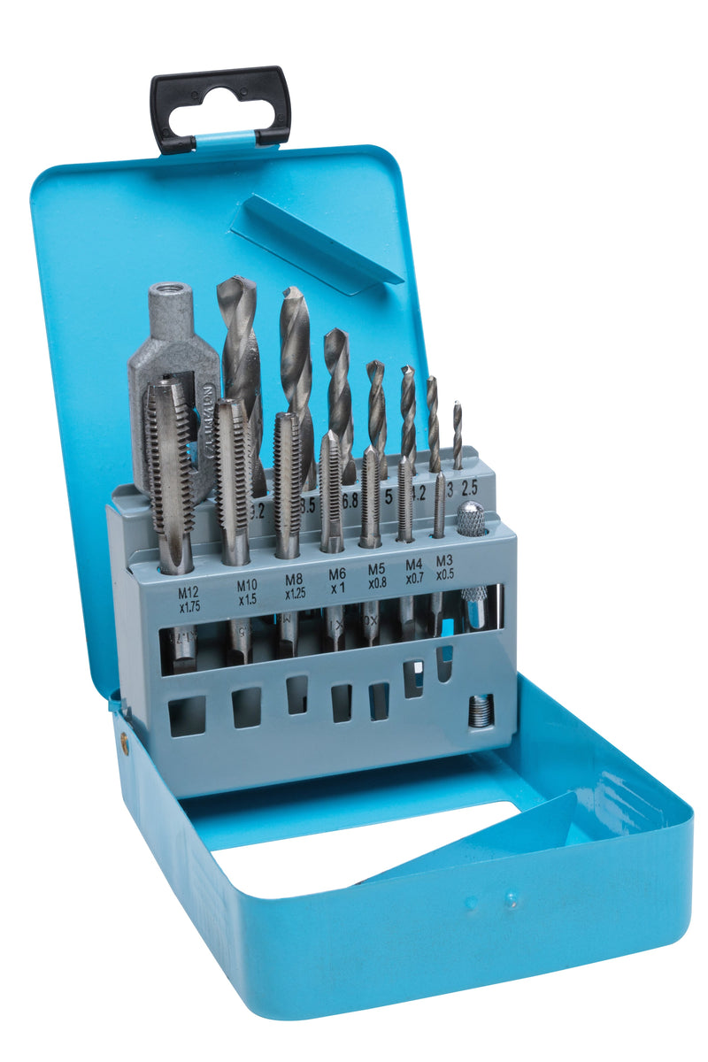 Blue Spot Tools 15 PCE Drill and Tap Set in Tin (M3-M12)