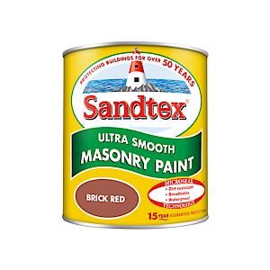Sandtex Smooth Masonry Paint Brick Red 1L