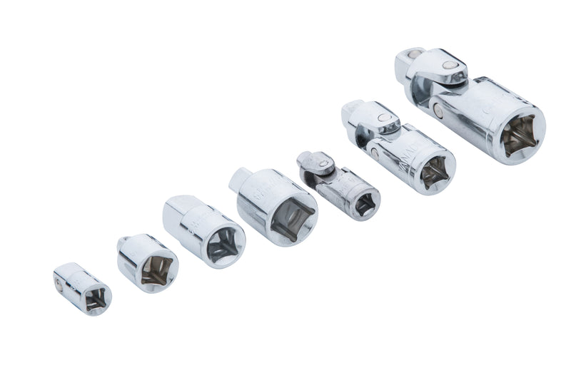 Blue Spot Tools 7 PCE Chrome Vanadium Universal Joint And Adaptor Set