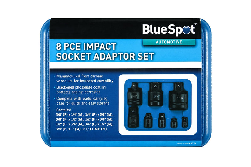Blue Spot Tools 8 PCE Impact Socket Adaptor Set