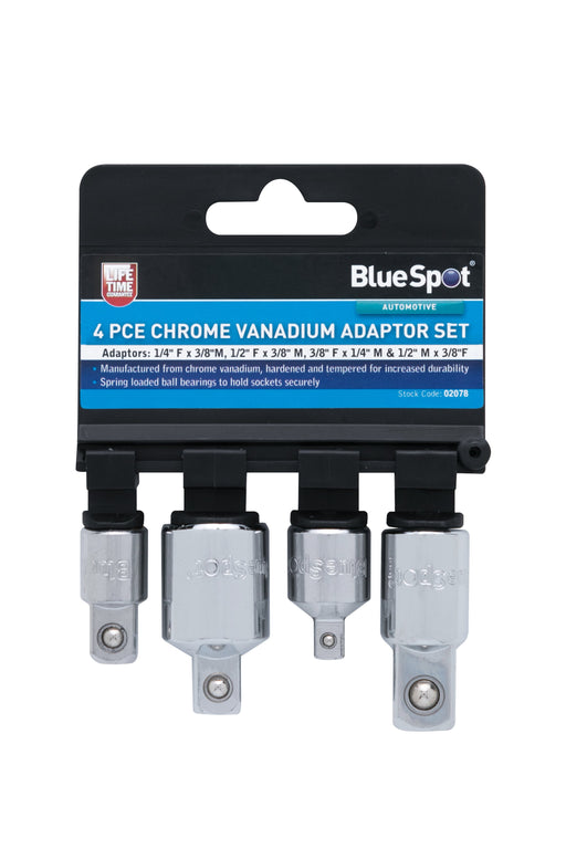Blue Spot Tools 4 PCE Chrome Vanadium Adaptor Set