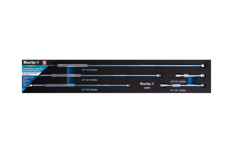 Blue Spot Tools 5 PCE Extra Long 3/8" Extension Bar Set