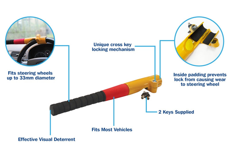 Streetwize Steering Wheel Lock Baseball Bat