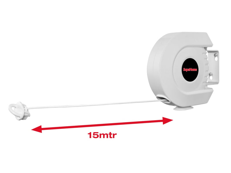 SupaHome Retractable Clothes Line 15m