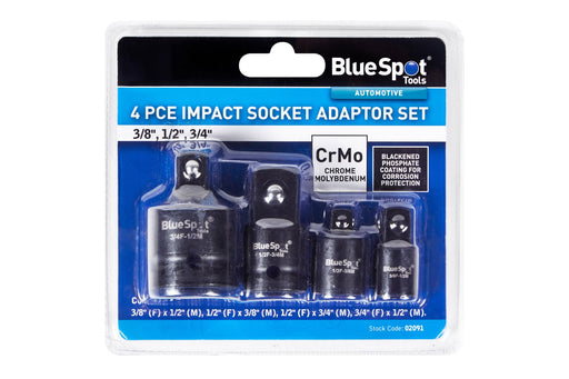 Blue Spot Tools 4 PCE Impact Socket Adaptor Set (3/8", 1/2", 3/4")