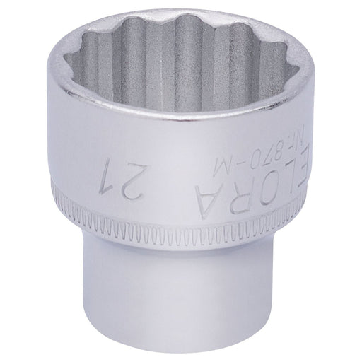 Draper Elora Bi-Hexagon Socket, 3/8" Sq. Dr., 21mm 25979 Draper - Town Tools 
