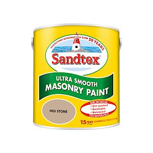 Sandtex Microseal Smooth Masonry Paint Mid Stone 2.5L