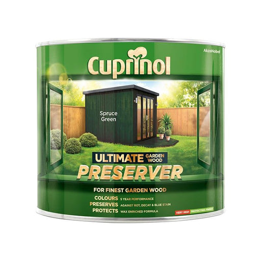 Cuprinol Ultimate Garden Wood Preserver Spruce Green 1 litre Cuprinol - RockBottom Northampton