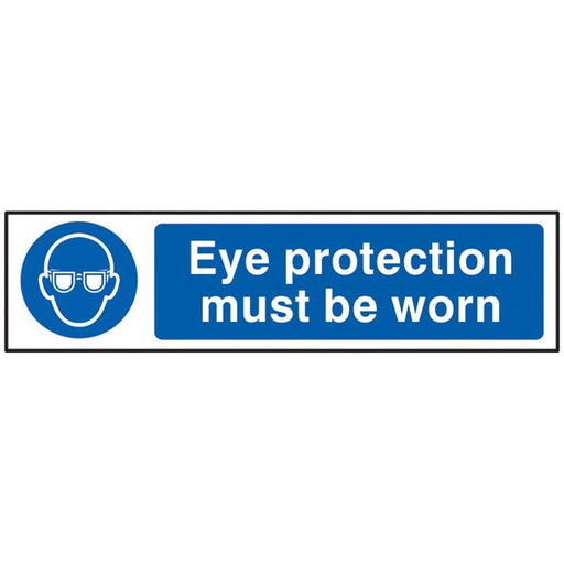 Scan Eye Protection Must Be Worn - PVC Sign 200 x 50mm Scan - RockBottom Nothampton