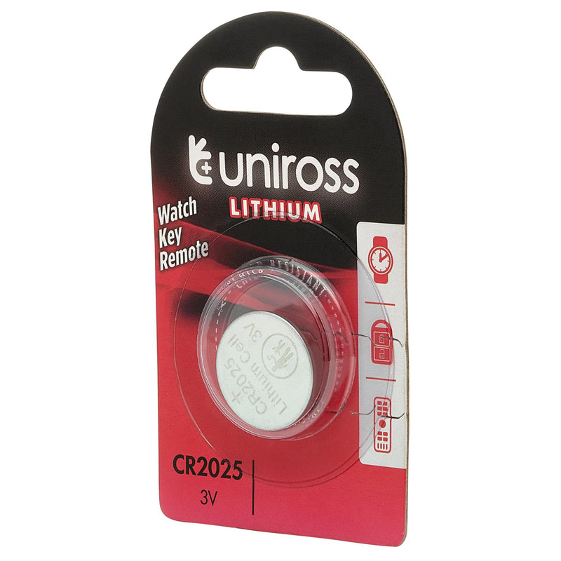 Draper 21594 Uniross Lithium Coin Cell CR2025 Battery