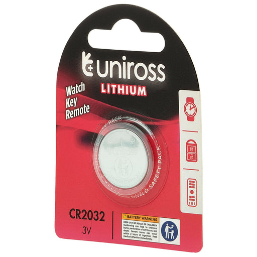 Draper 21595 Uniross Lithium Coin Cell CR2032 Battery