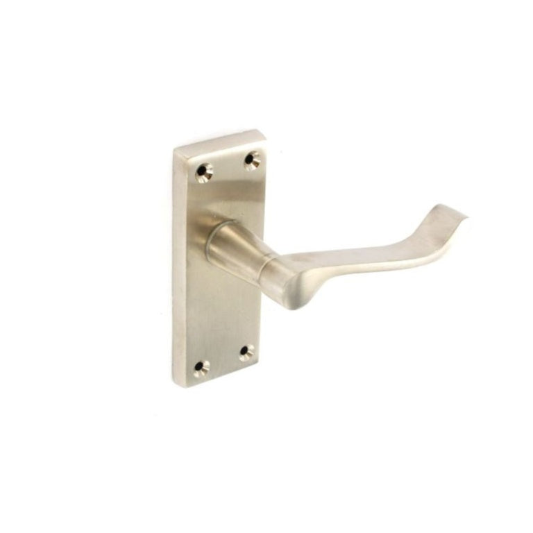 Securit Brushed Nickel Scroll Latch Handles (1 Pair) 100mm