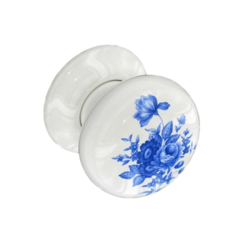 Securit Ceramic knobs white / blue 60mm, Pack of 5 - only available by special order