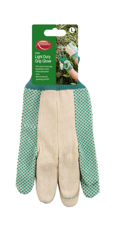 Ambassador Light Duty Grip Glove PVC dots for extra grip