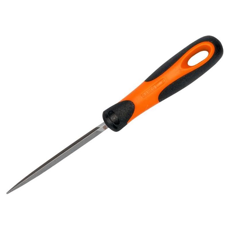 Bahco 1-170-08-2-2 ERGO™ Handled Three-Square Second Cut File 200mm (8in) Bahco - RockBottom Northampton