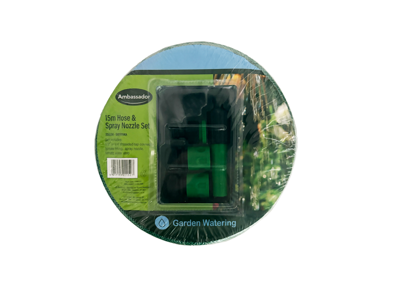 Ambassador Hose & Spray Nozzle Set 15m