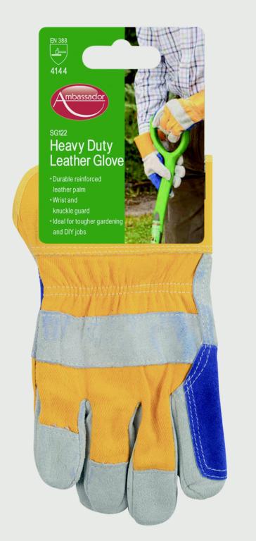 Ambassador Deluxe Heavy Duty Leather Glove Reinforced Leather Palm