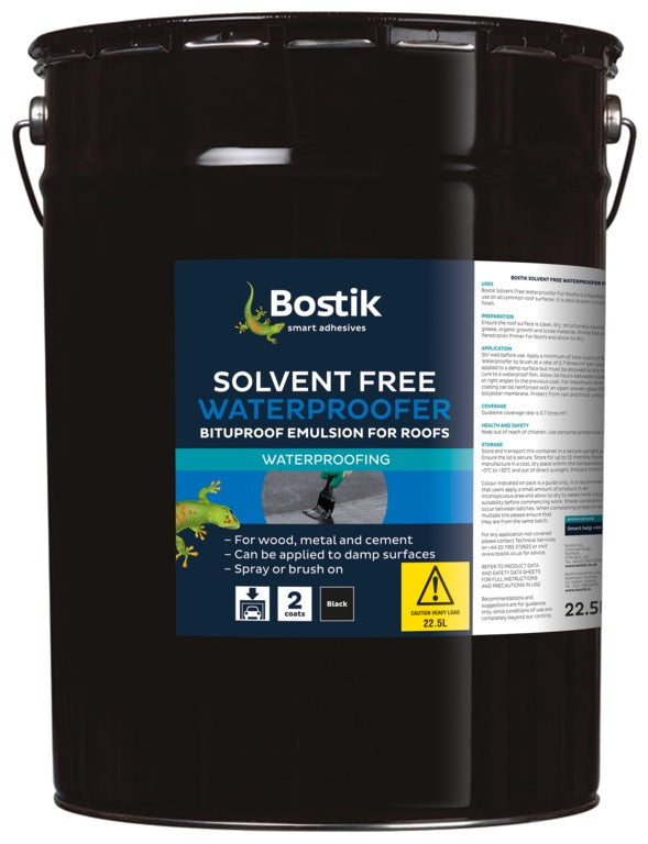 Bostik Solvent Free Waterproofer for Roofs 22.5L