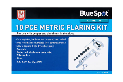 Blue Spot Tools 10 PCE Metric Flaring Kit
