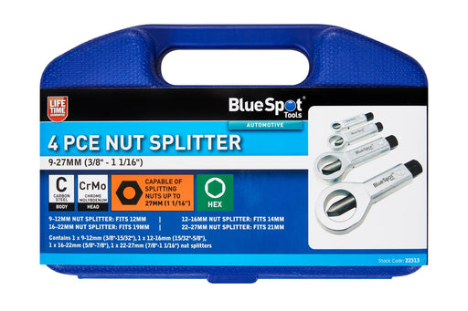 Blue Spot Tools 4 PCE Nut Spliiter 9-27mm