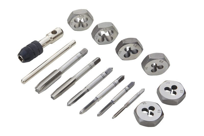 Blue Spot Tools 13 PCE Metric Tap & Die Set M3-M10 in BMC