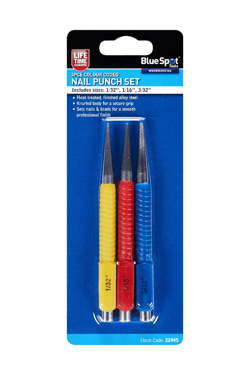 Blue Spot Tools 3 PCE Nail Punch Set