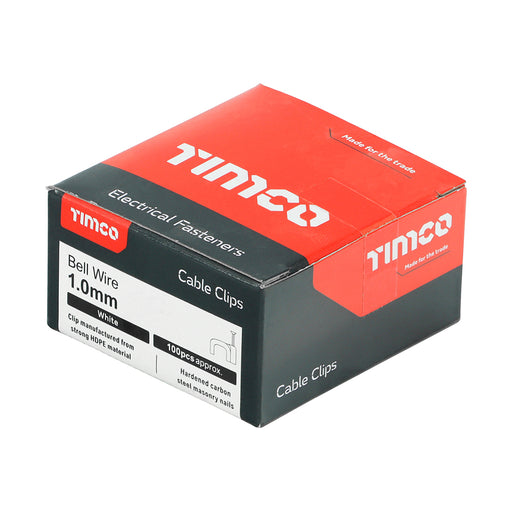 TIMCO Flat Cable Clips White