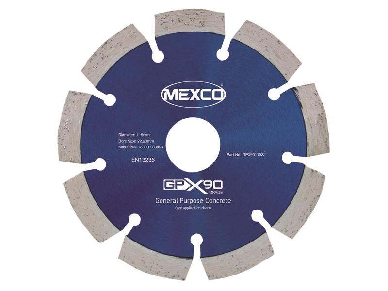 MEXCO - GPX90 Concrete Diamond Blade 115 x 22mm
