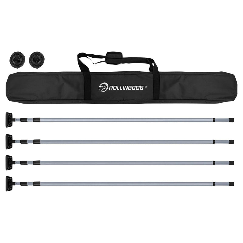 Draper Rollingdog Dust Barrier Poles, 1.4-3.3m (7 Piece) Draper - Town Tools