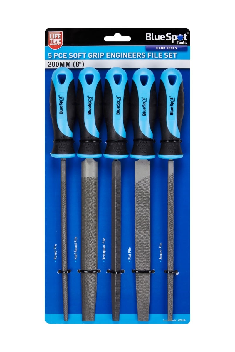 Blue Spot Tools 5 PCE 200mm (8") Soft Grip File Set