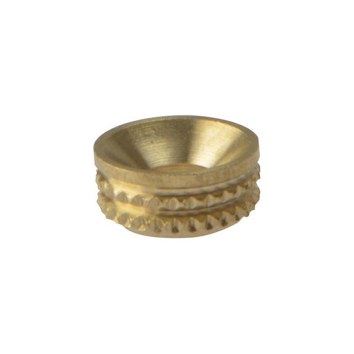 Forgefix Screw Cup Sockets Solid Brass Polished No. 8 Bag 100 ForgeFix - RockBottom Northampton