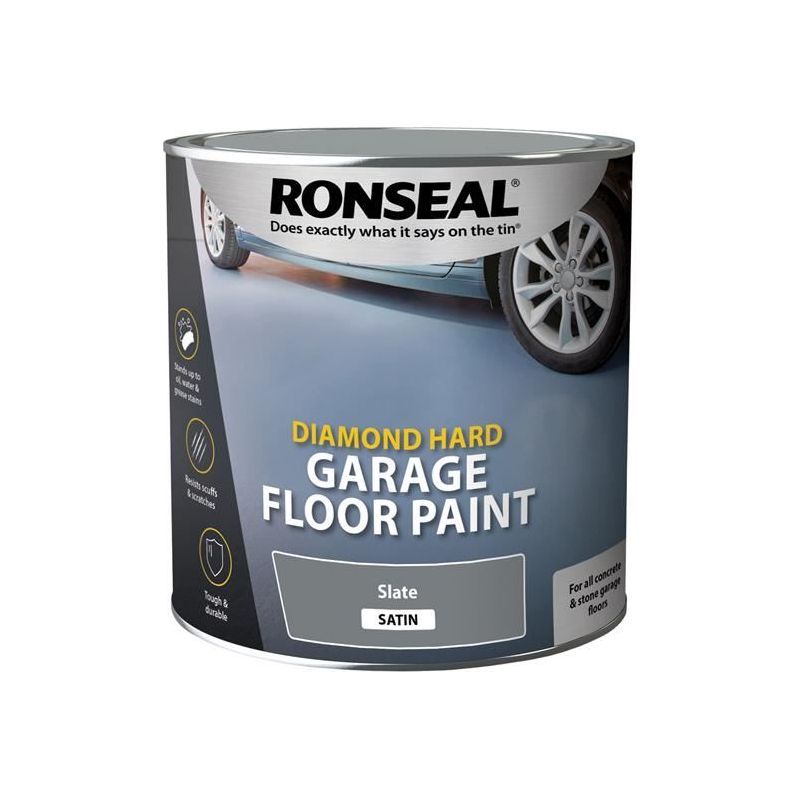 Ronseal Diamond Hard Garage Floor Paint Slate 2.5 litre Ronseal - RockBottom Nothampton