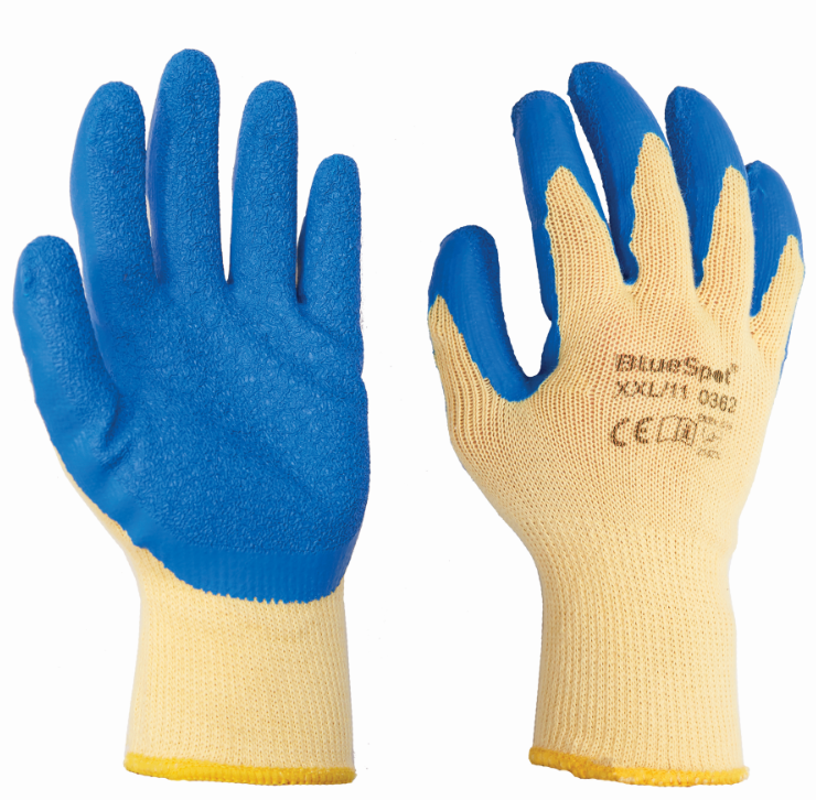 Blue Spot Tools Latex Grip Gloves