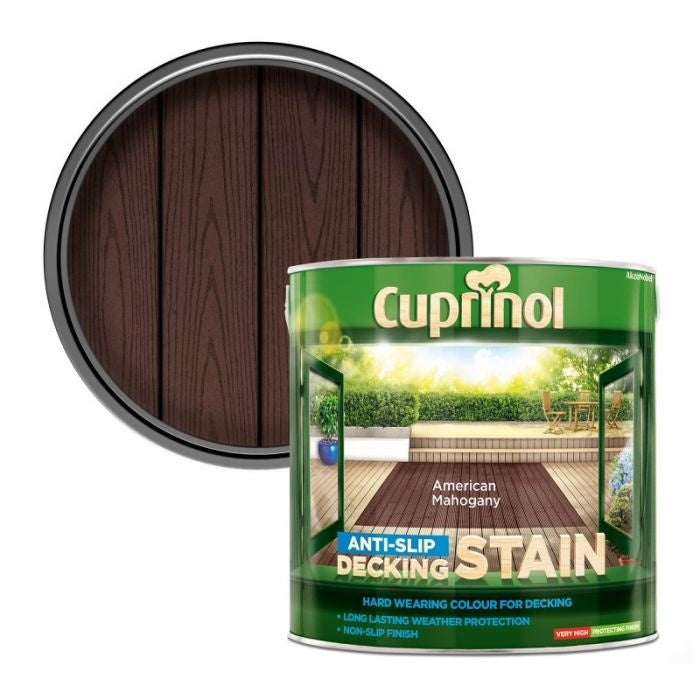 Cuprinol Anti-Slip Decking Stain 2.5L American Mahogany