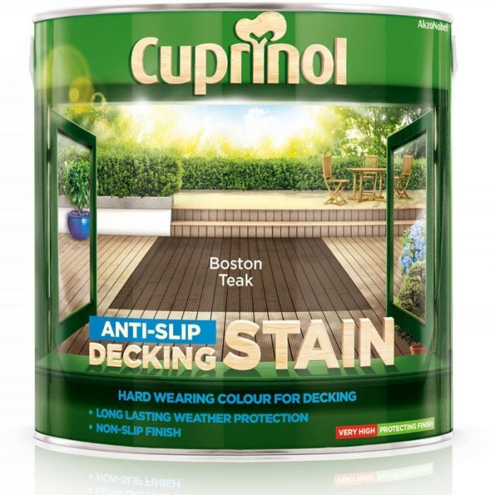 Cuprinol Anti-Slip Decking Stain 2.5L Boston Teak