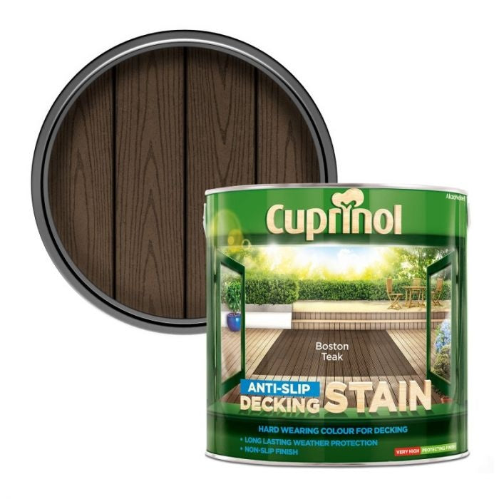 Cuprinol Anti-Slip Decking Stain 2.5L Boston Teak