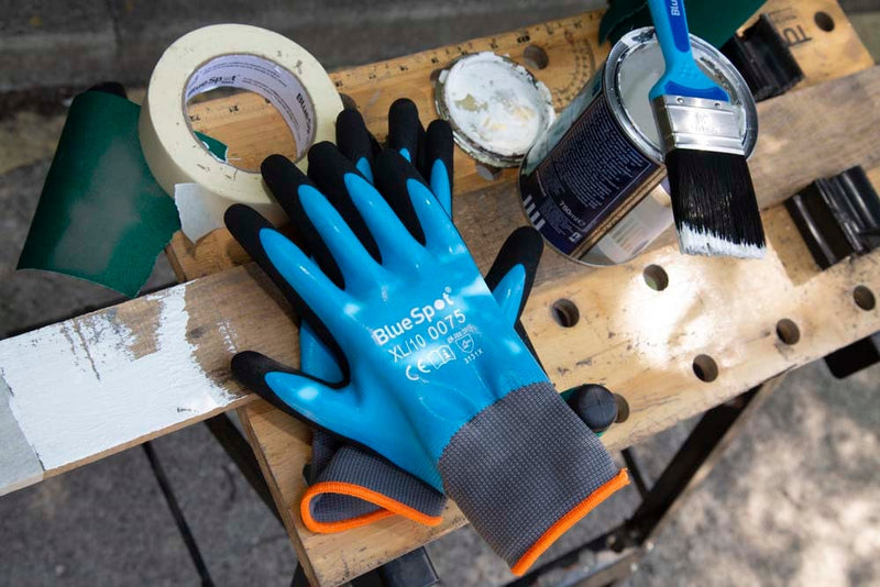 Blue Spot Tools Latex Water Resistant Gloves